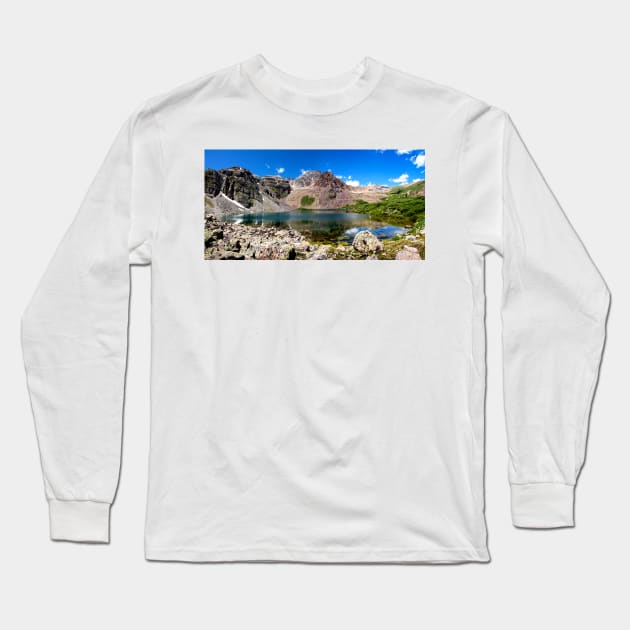 Cathedral Lake Long Sleeve T-Shirt by valentina9